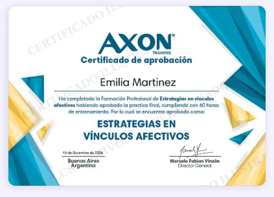 Certificado de Estrategias en Vínculos Afectivos - Axon Training